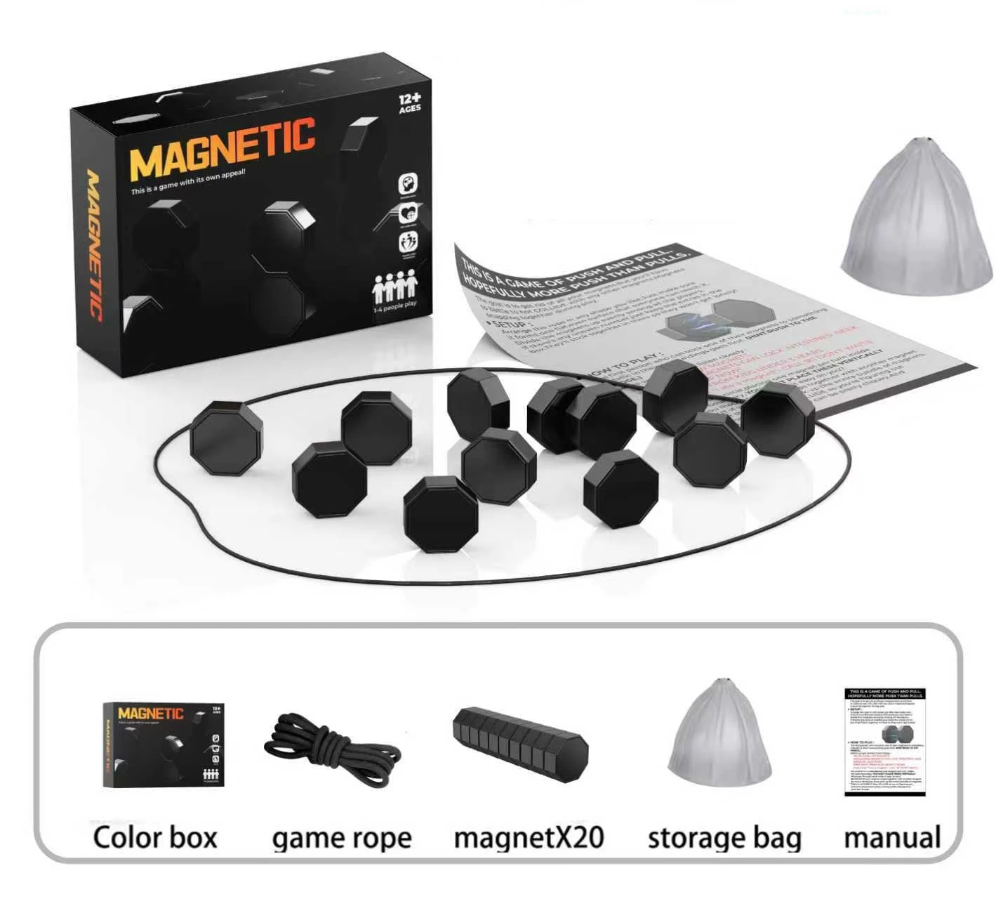 Strategy Board Game - Juego de piedras magnéticas para decoración